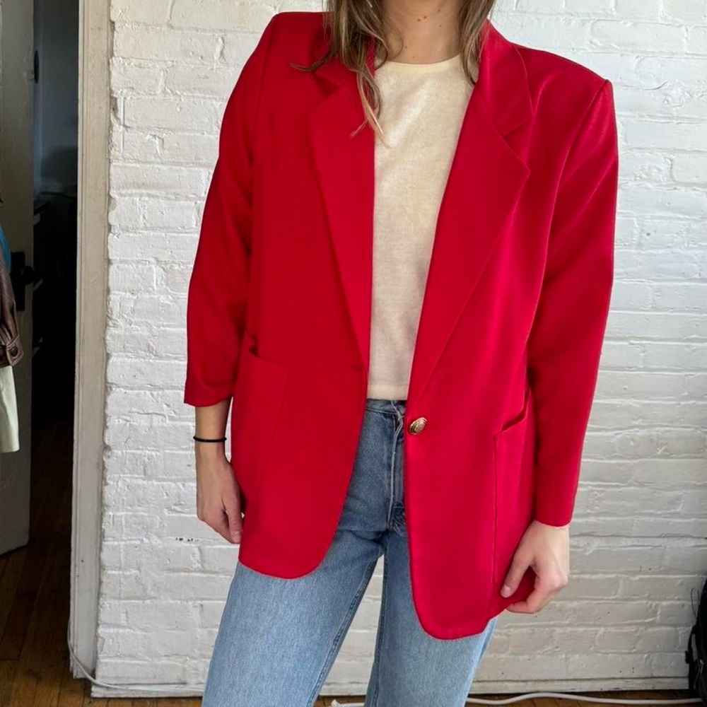 Vintage Made in USA Red Blazer